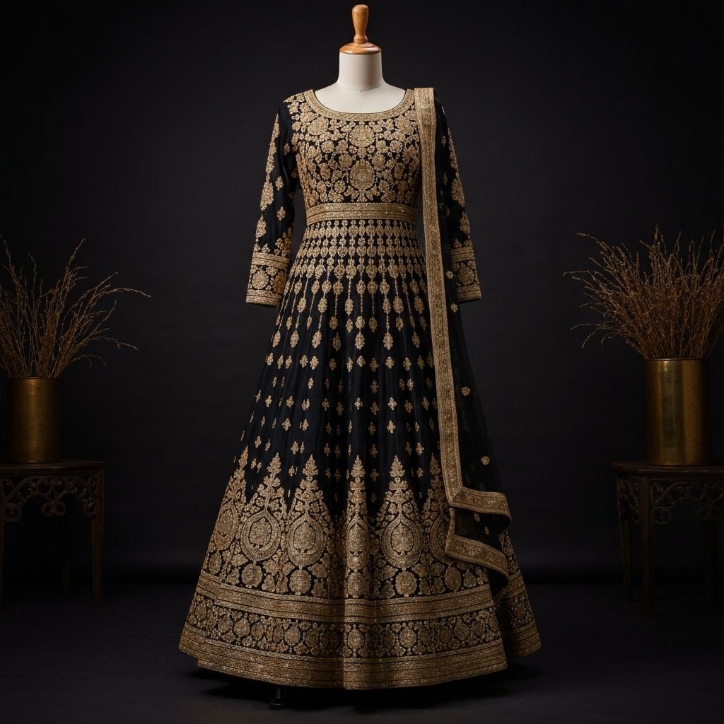 Embroidered Anarkali Gown